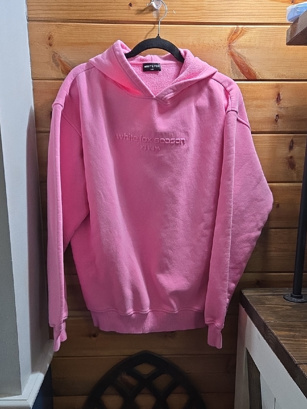 White Fox Boutique Pink Oversized Hoodie S/M Super Cozy 0414
